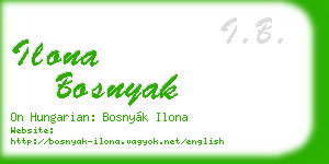 ilona bosnyak business card